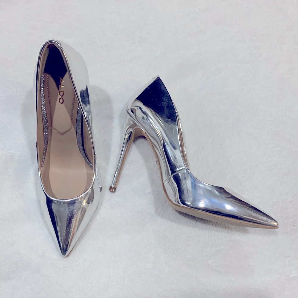 Aldo silver heels